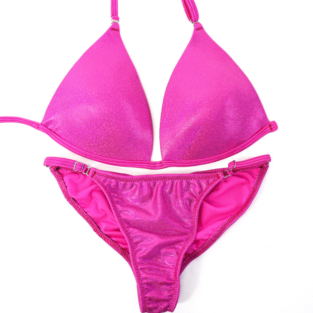 QS ST: Hologram Pink Fit Model Suit. Medium Molded/Fit Model 2.  Angel Competition BikinisThe best NPC Competition Suits for the Bikini Division, Fit Model Division Suits, and bodybuilding suits.