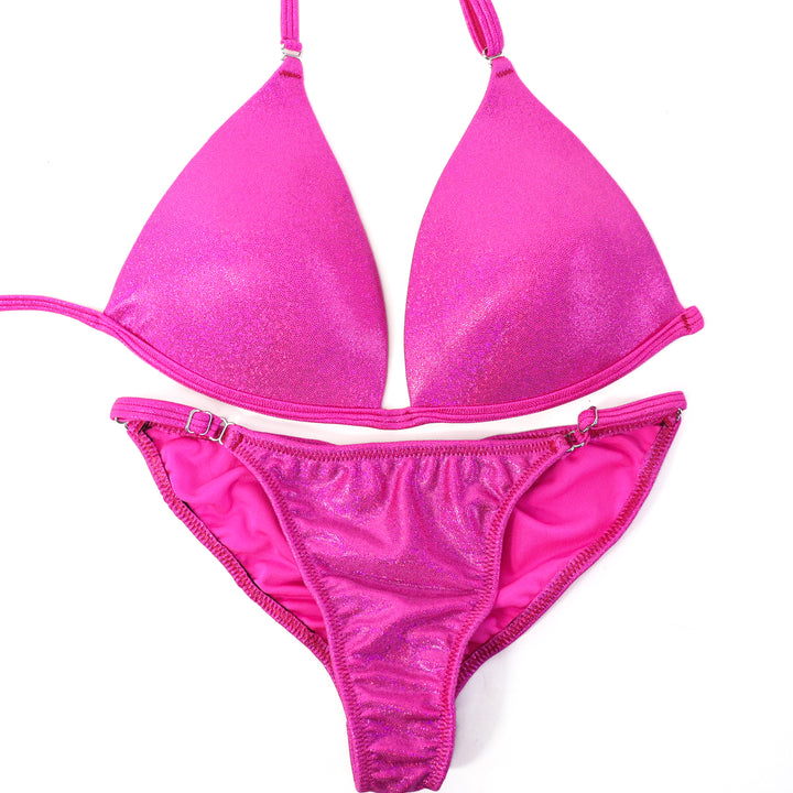 QS ST: Hologram Pink Fit Model Suit. Medium Molded/Fit Model 2.  Angel Competition BikinisThe best NPC Competition Suits for the Bikini Division, Fit Model Division Suits, and bodybuilding suits.