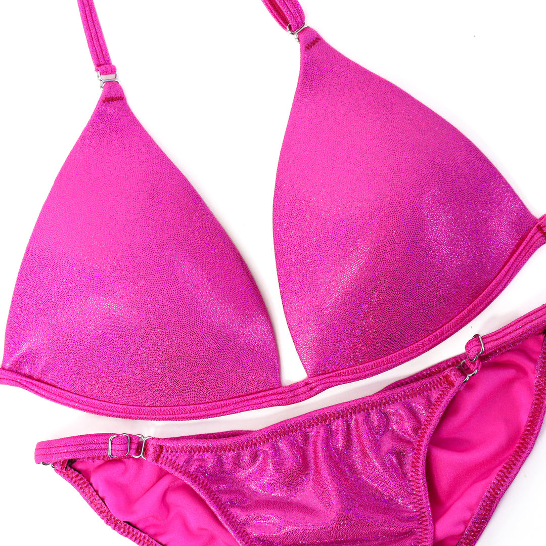 QS ST: Hologram Pink Fit Model Suit. Medium Molded/Fit Model 2.  Angel Competition BikinisThe best NPC Competition Suits for the Bikini Division, Fit Model Division Suits, and bodybuilding suits.