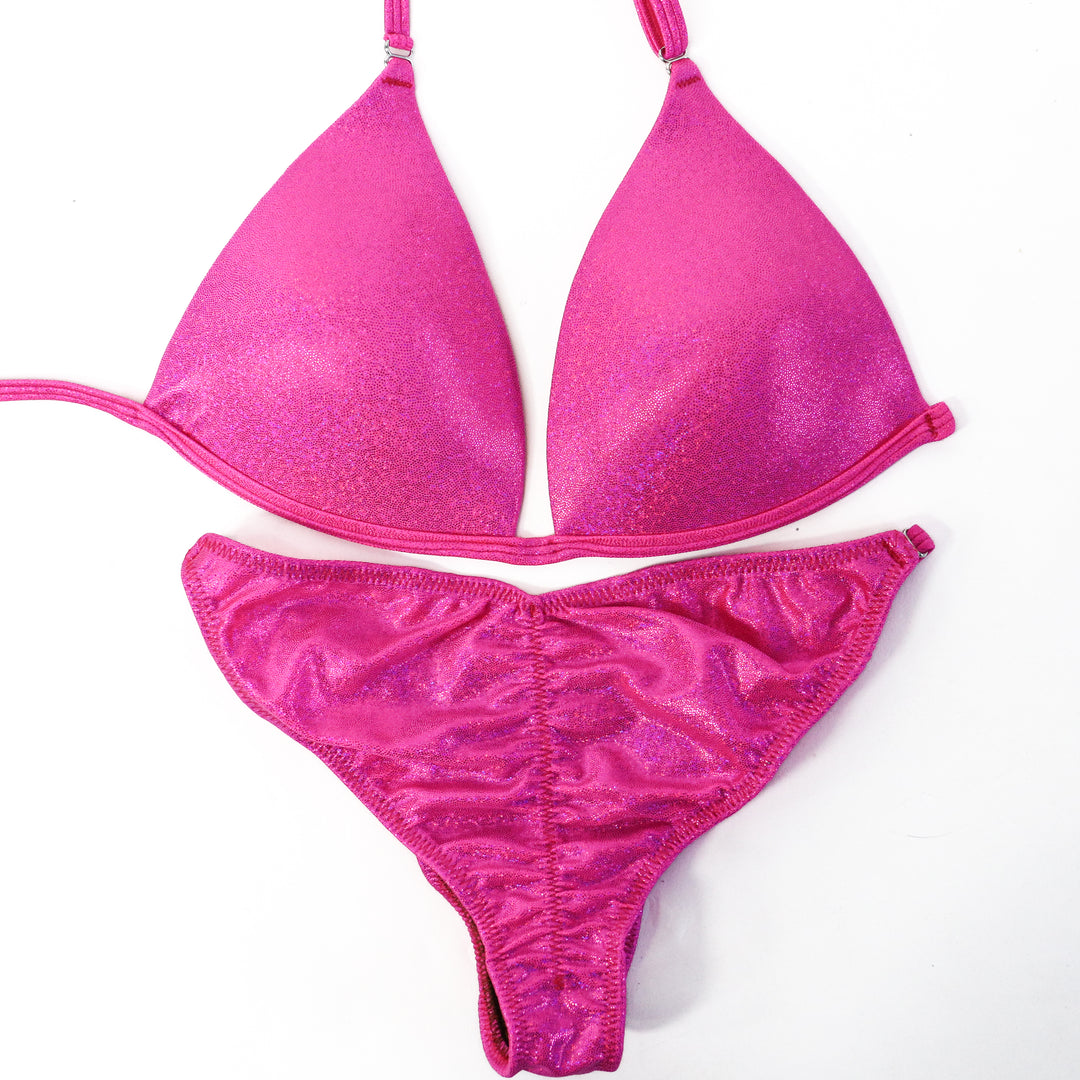 QS ST: Hologram Pink Fit Model Suit. Medium Molded/Fit Model 2.  Angel Competition BikinisThe best NPC Competition Suits for the Bikini Division, Fit Model Division Suits, and bodybuilding suits.