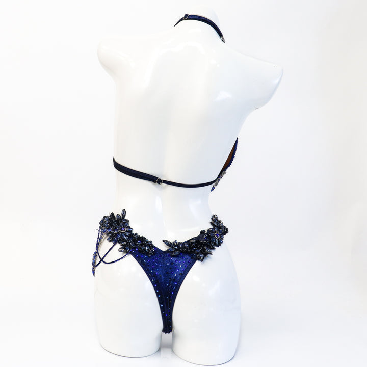 Pre Owned: Navy Ego Couture. Custom Molded/Pro, Modest Rise.  Angel Competition BikinisThe best NPC Competition Suits for the Bikini Division, Fit Model Division Suits, and bodybuilding suits.