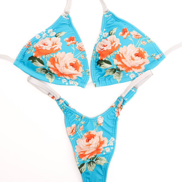 LIMITED PRINT Turquoise Floral Posing Practice Suit