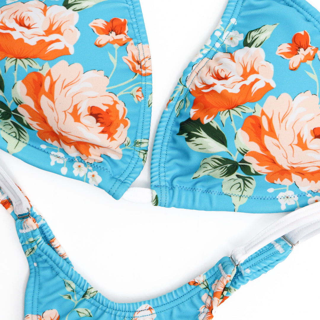 LIMITED PRINT Turquoise Floral Posing Practice Suit