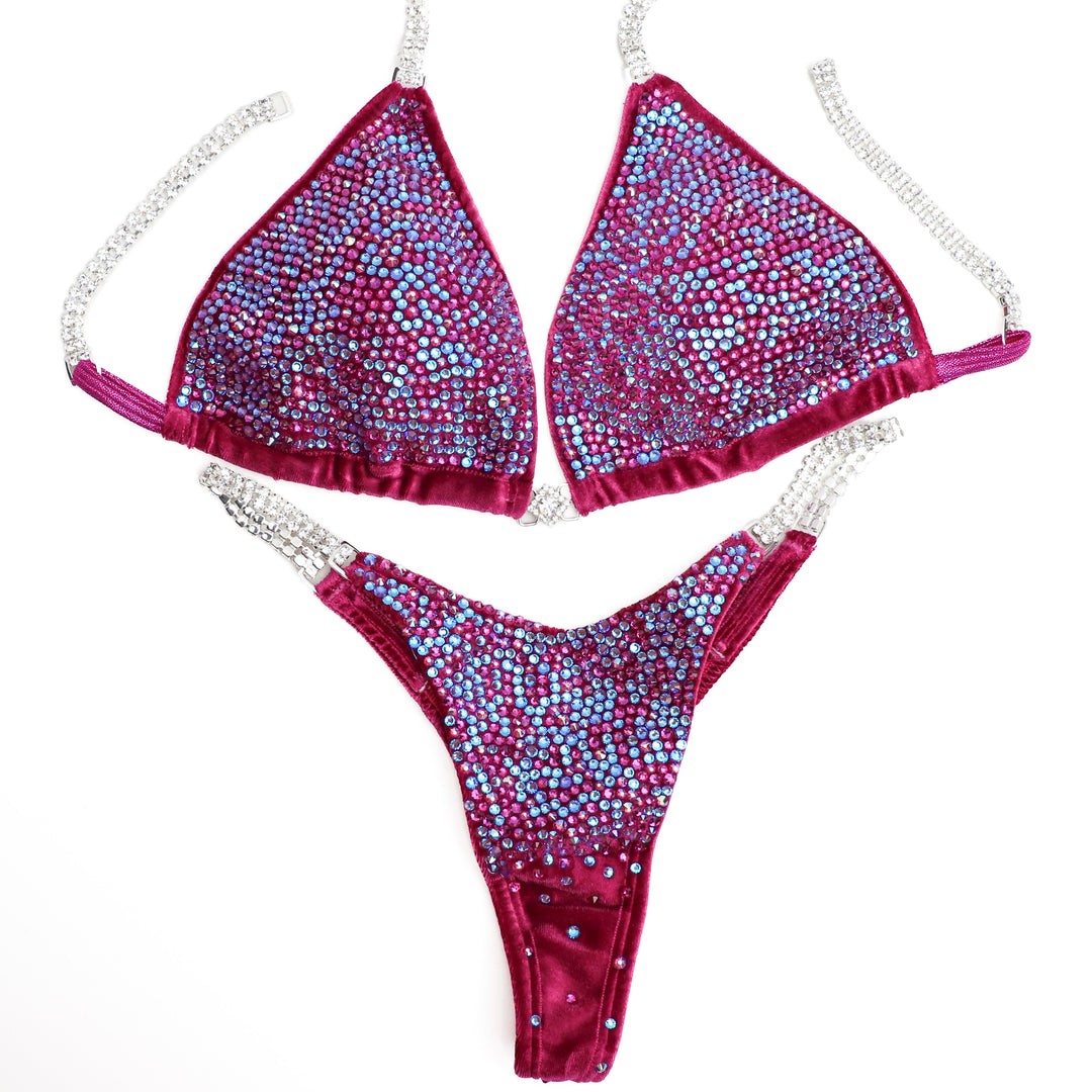 QS ST: Crystal Radiance. Crystal Burgundy, Fuchsia, Fuchsia AB. Velvet Magenta. Medium/Pro.