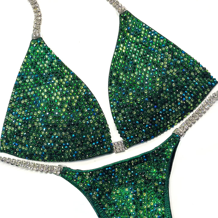 Green Fusion Multi Color  Angel Competition BikinisThe best NPC Competition Suits for the Bikini Division, Fit Model Division Suits, and bodybuilding suits.