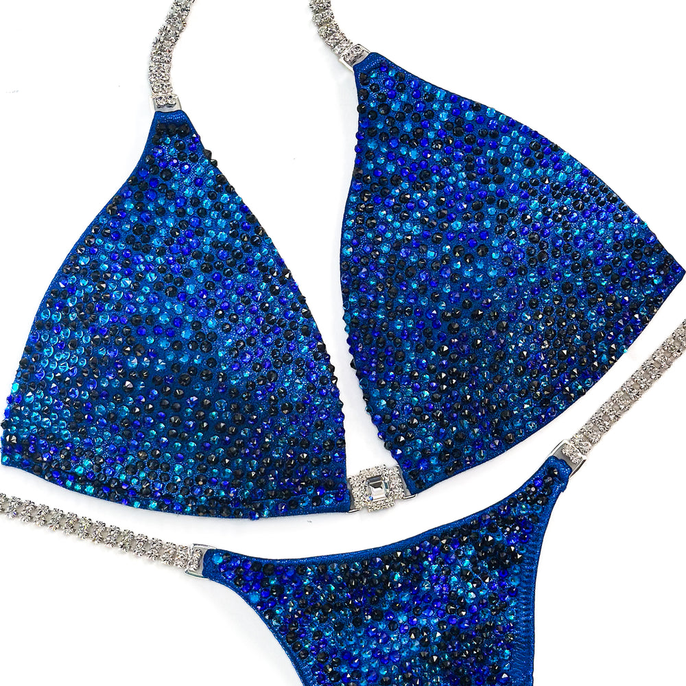 Kassandra's Arnold Blue Radiance  Angel Competition BikinisThe best NPC Competition Suits for the Bikini Division, Fit Model Division Suits, and bodybuilding suits.