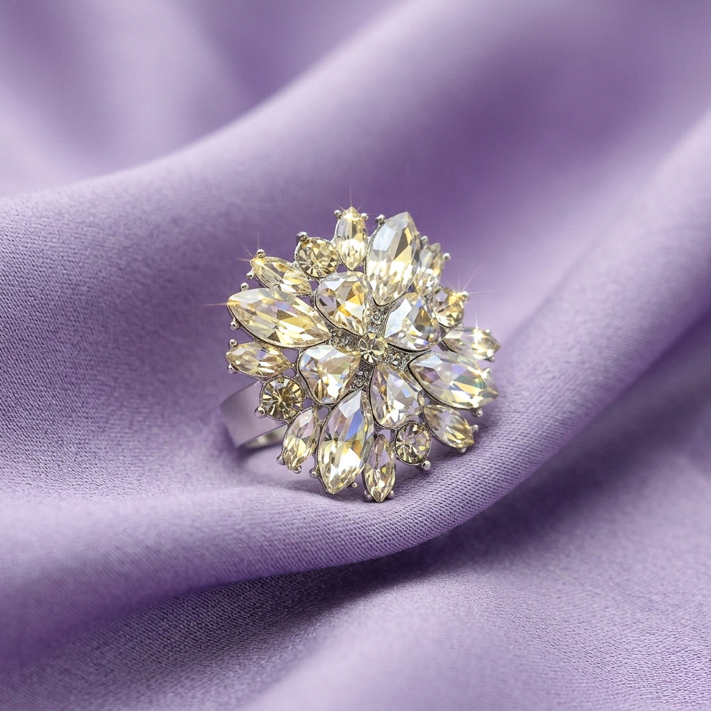 Starburst crystal competition ring 1.25 inch width for NPC stage