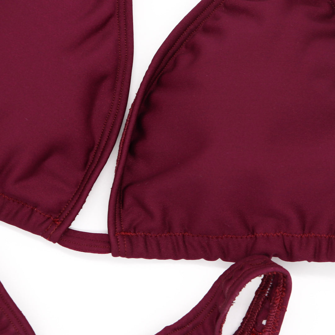 QS ST: Matte Maroon Posing Practice Suit. Large/Slim Figure.