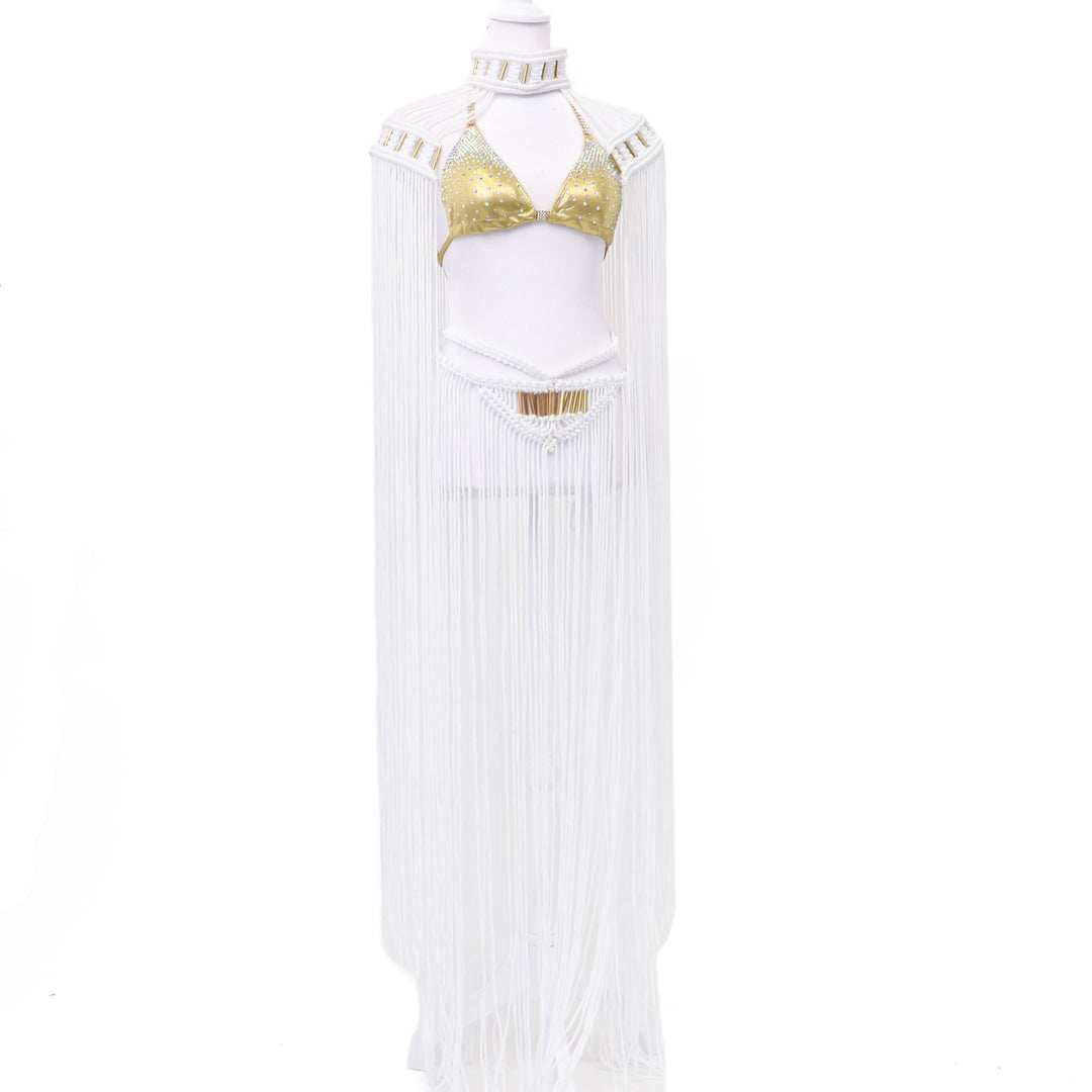 QS ST: Large Accessory- White  Angel Competition BikinisThe best NPC Competition Suits for the Bikini Division, Fit Model Division Suits, and bodybuilding suits.