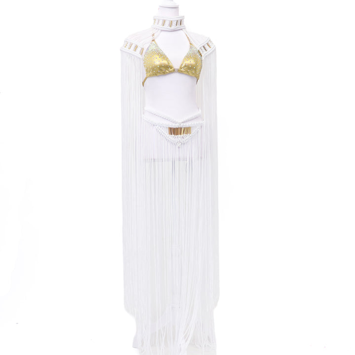 QS ST: Large Accessory- White  Angel Competition BikinisThe best NPC Competition Suits for the Bikini Division, Fit Model Division Suits, and bodybuilding suits.
