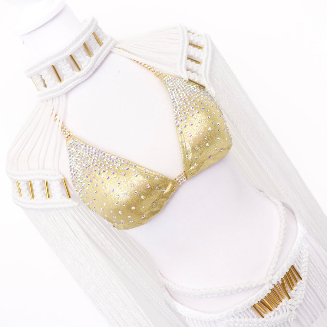 QS ST: Large Accessory- White  Angel Competition BikinisThe best NPC Competition Suits for the Bikini Division, Fit Model Division Suits, and bodybuilding suits.