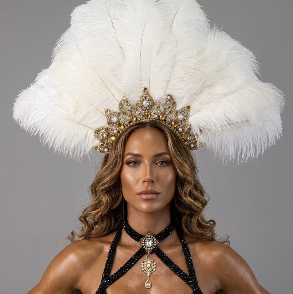 Couture Custom Headpiece  Angel Competition BikinisThe best NPC Competition Suits for the Bikini Division, Fit Model Division Suits, and bodybuilding suits.
