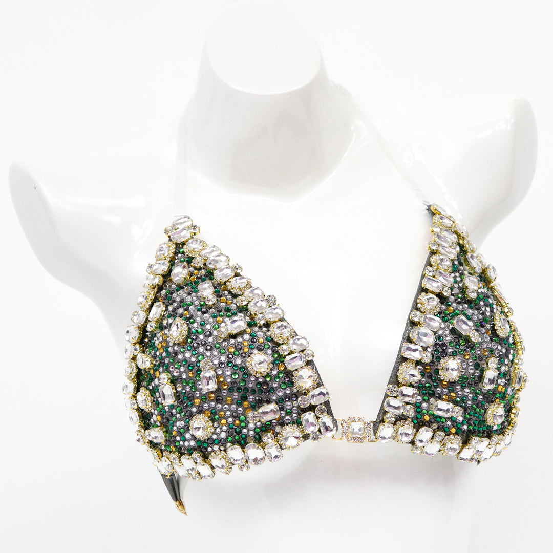 QS ST: Gold Green Your Couture. Medium Molded/Pro with Modest Front.