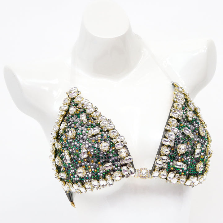 QS ST: Gold Green Your Couture. Medium Molded/Pro with Modest Front.