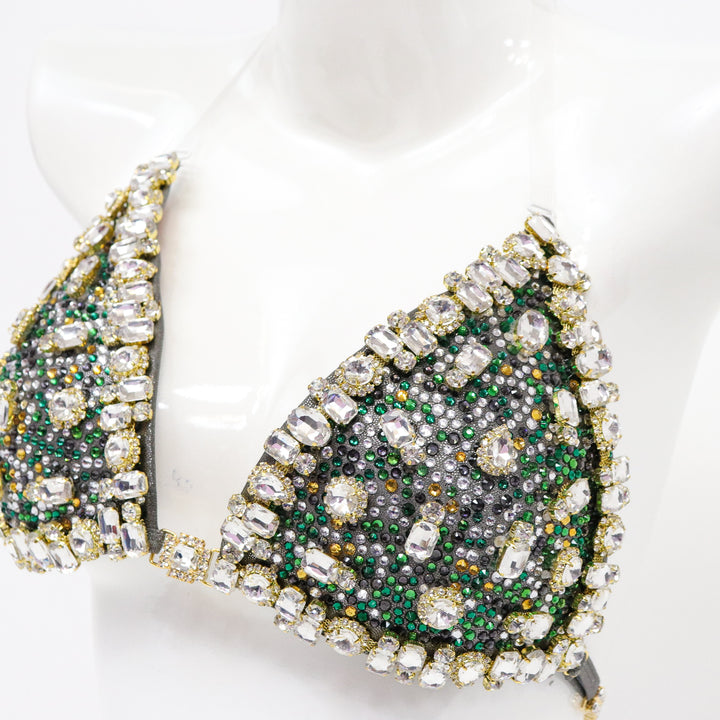 QS ST: Gold Green Your Couture. Medium Molded/Pro with Modest Front.