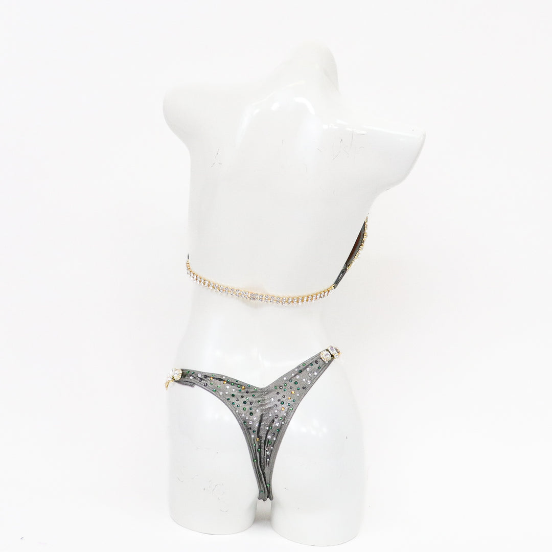 QS ST: Gold Green Your Couture. Medium Molded/Pro with Modest Front.