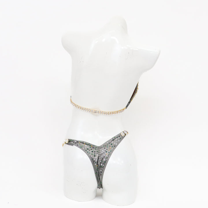 QS ST: Gold Green Your Couture. Medium Molded/Pro with Modest Front.