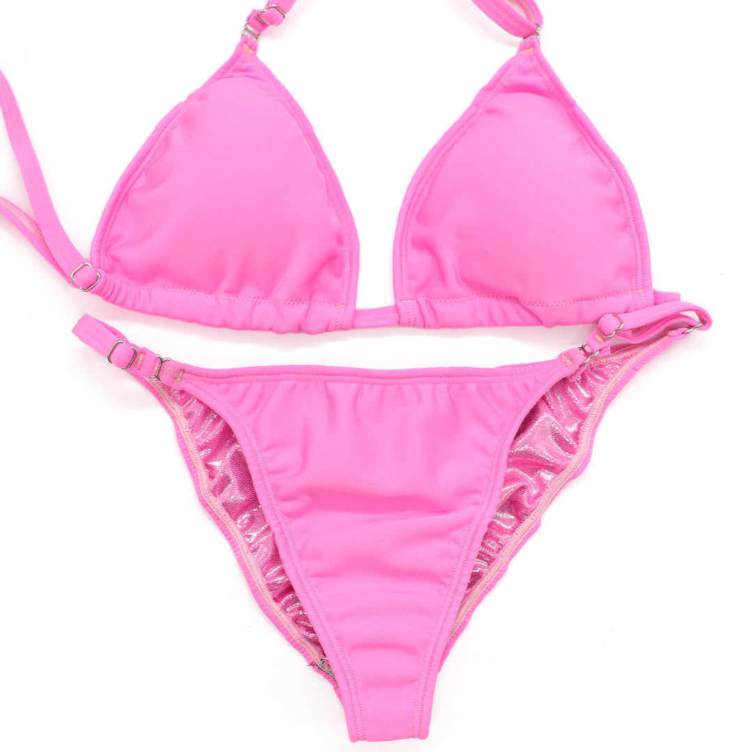 Matte Baby Pink Fit Model Competition Suit