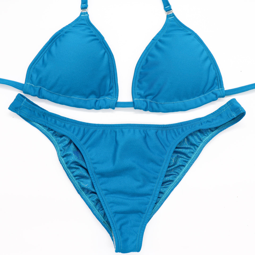 Matte Turquoise Fit Model Competition Suit