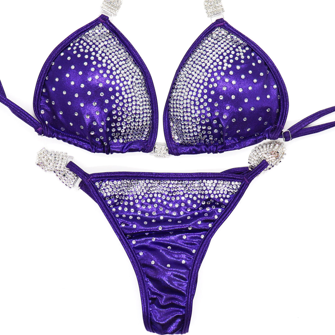 Pre Owned: Eggplant Angel Ombre. Medium/Pro with Modest Front.