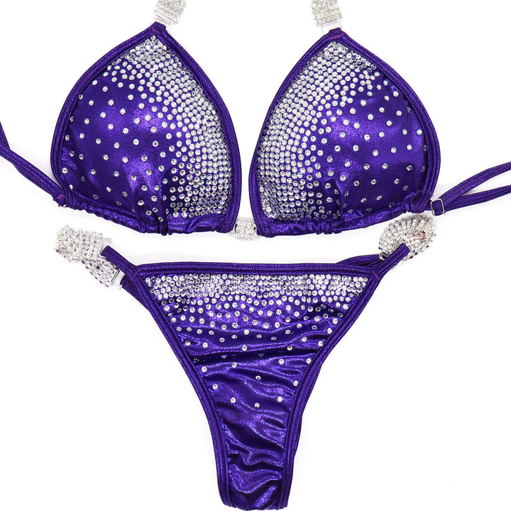 Pre Owned: Eggplant Angel Ombre. Medium/Pro with Modest Front.