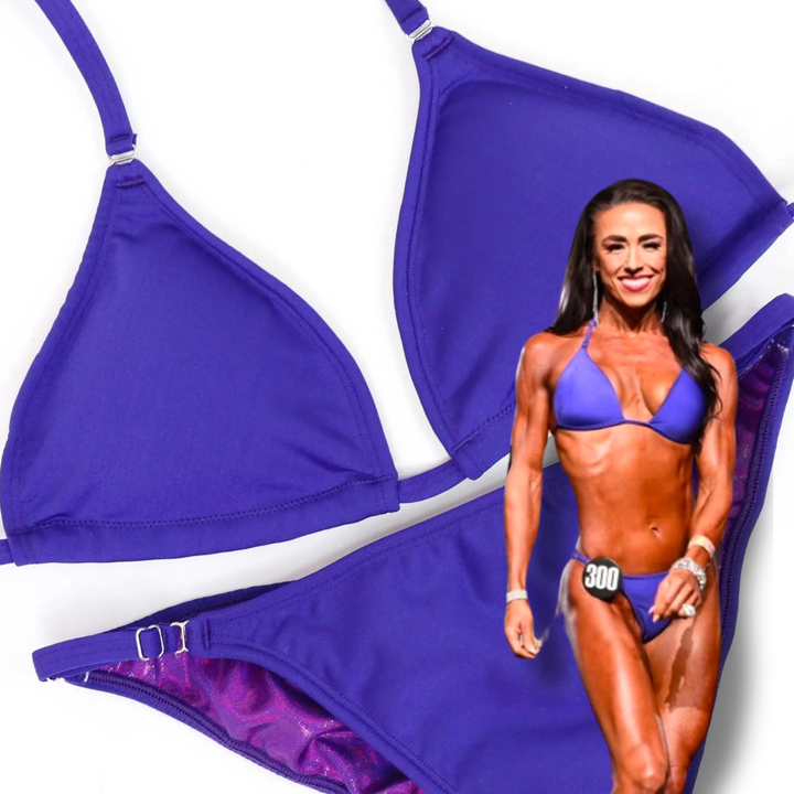 Matte Purple Fit Model Competition Suit