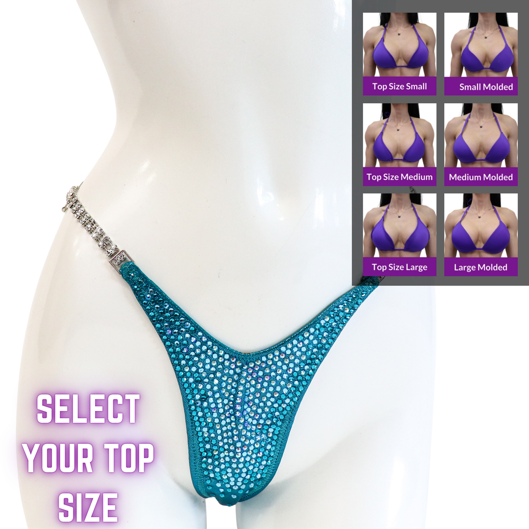 QS SZ: Crystal Nova 4 Color. Hologram Teal. Select Your Top/Pro.  Angel Competition BikinisThe best NPC Competition Suits for the Bikini Division, Fit Model Division Suits, and bodybuilding suits.
