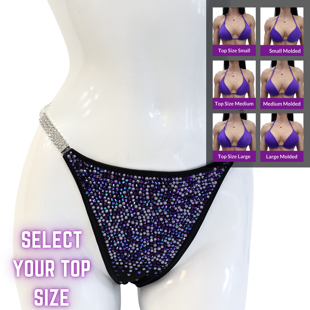QS SZ: Black Storm Radiance. Select Your Top/Pro, Lifestyle Rise.  Angel Competition BikinisThe best NPC Competition Suits for the Bikini Division, Fit Model Division Suits, and bodybuilding suits.