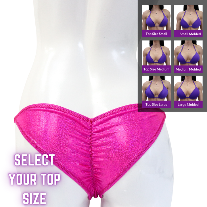 QS SZ: Hologram Pink Fit Model Suit. Select Your Top/Fit Model 2.  Angel Competition BikinisThe best NPC Competition Suits for the Bikini Division, Fit Model Division Suits, and bodybuilding suits.