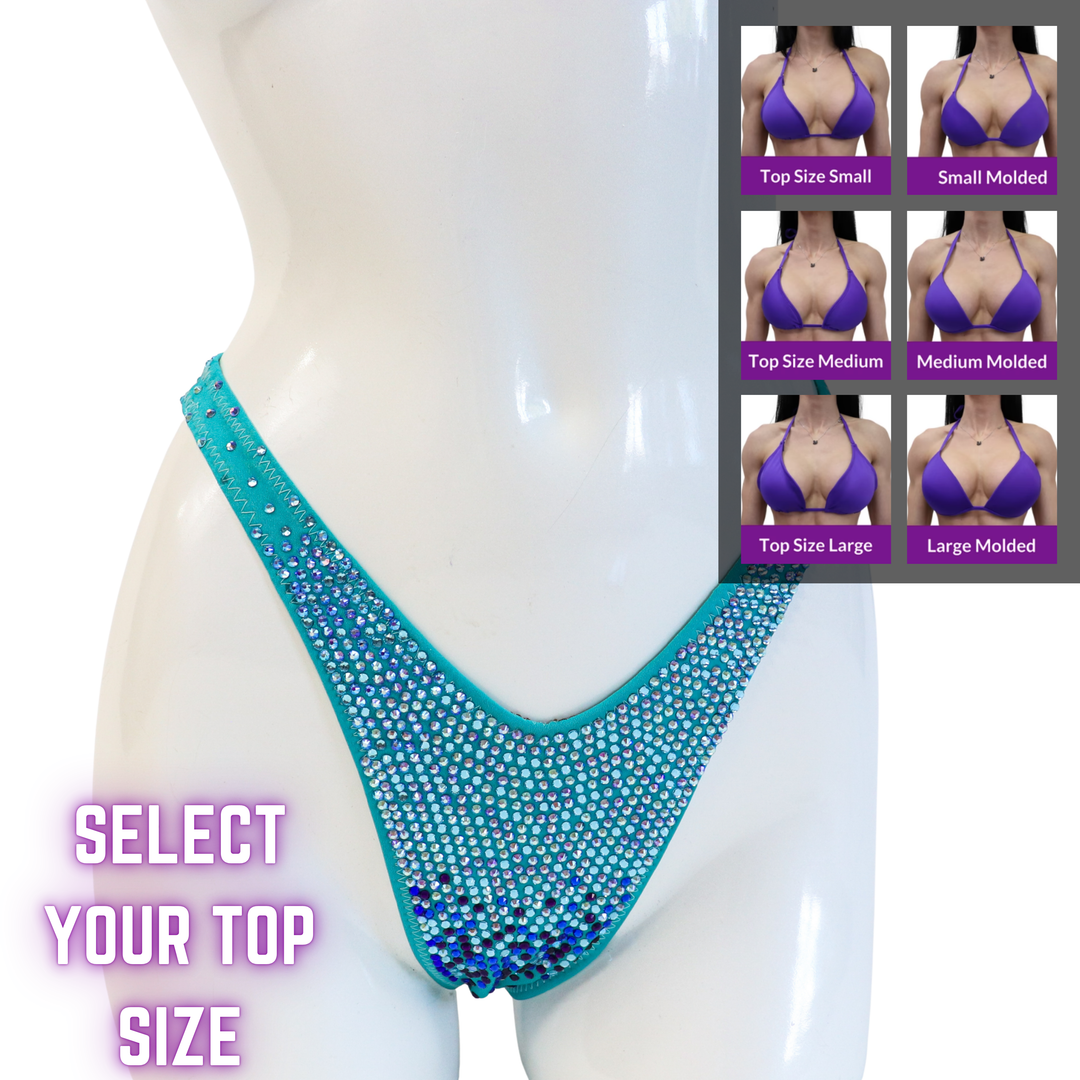 QS SZ: Aqua Pro Gradient. Select Your Top/Standard Figure.  Angel Competition BikinisThe best NPC Competition Suits for the Bikini Division, Fit Model Division Suits, and bodybuilding suits.