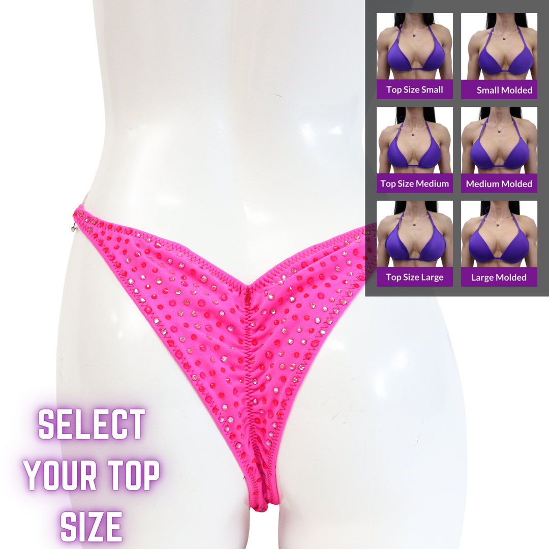 QS SZ: The Ultimate Pink Radiance. Select Your Top/Wellness Brazilian.  Angel Competition BikinisThe best NPC Competition Suits for the Bikini Division, Fit Model Division Suits, and bodybuilding suits.