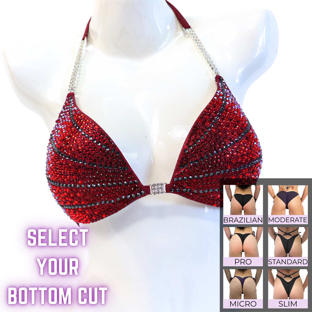 QS SZ: Black Widow Galaxy. Medium Molded/Select Your Bottoms.  Angel Competition BikinisThe best NPC Competition Suits for the Bikini Division, Fit Model Division Suits, and bodybuilding suits.