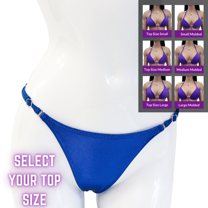 QS SZ: Hologram Electric Blue Fit Model Suit. Select Your Top/Fit Model 2.  Angel Competition BikinisThe best NPC Competition Suits for the Bikini Division, Fit Model Division Suits, and bodybuilding suits.