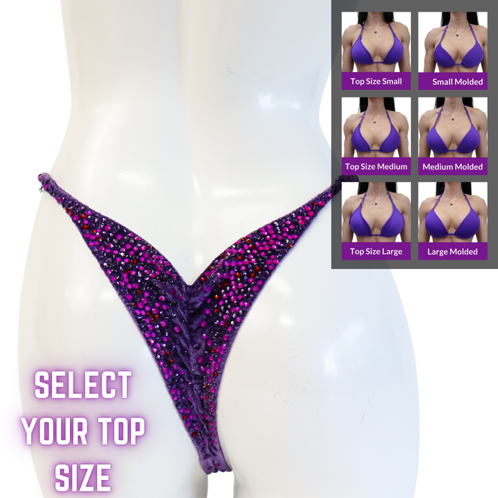 QS SZ: Lawna's Purple Glow Radiance. Select Your Top/Wellness Pro.  Angel Competition BikinisThe best NPC Competition Suits for the Bikini Division, Fit Model Division Suits, and bodybuilding suits.