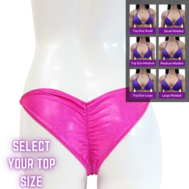 QS SZ: Hologram Pink Fit Model Suit. Select Your Top/Fit Model 2.  Angel Competition BikinisThe best NPC Competition Suits for the Bikini Division, Fit Model Division Suits, and bodybuilding suits.