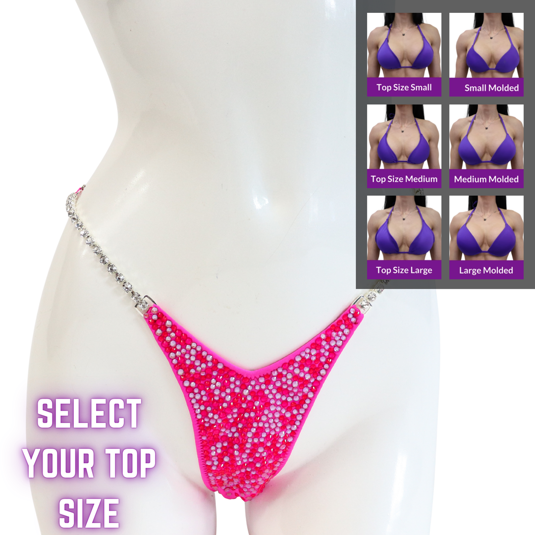 QS SZ: The Ultimate Pink Radiance. Select Your Top/Wellness Brazilian.  Angel Competition BikinisThe best NPC Competition Suits for the Bikini Division, Fit Model Division Suits, and bodybuilding suits.