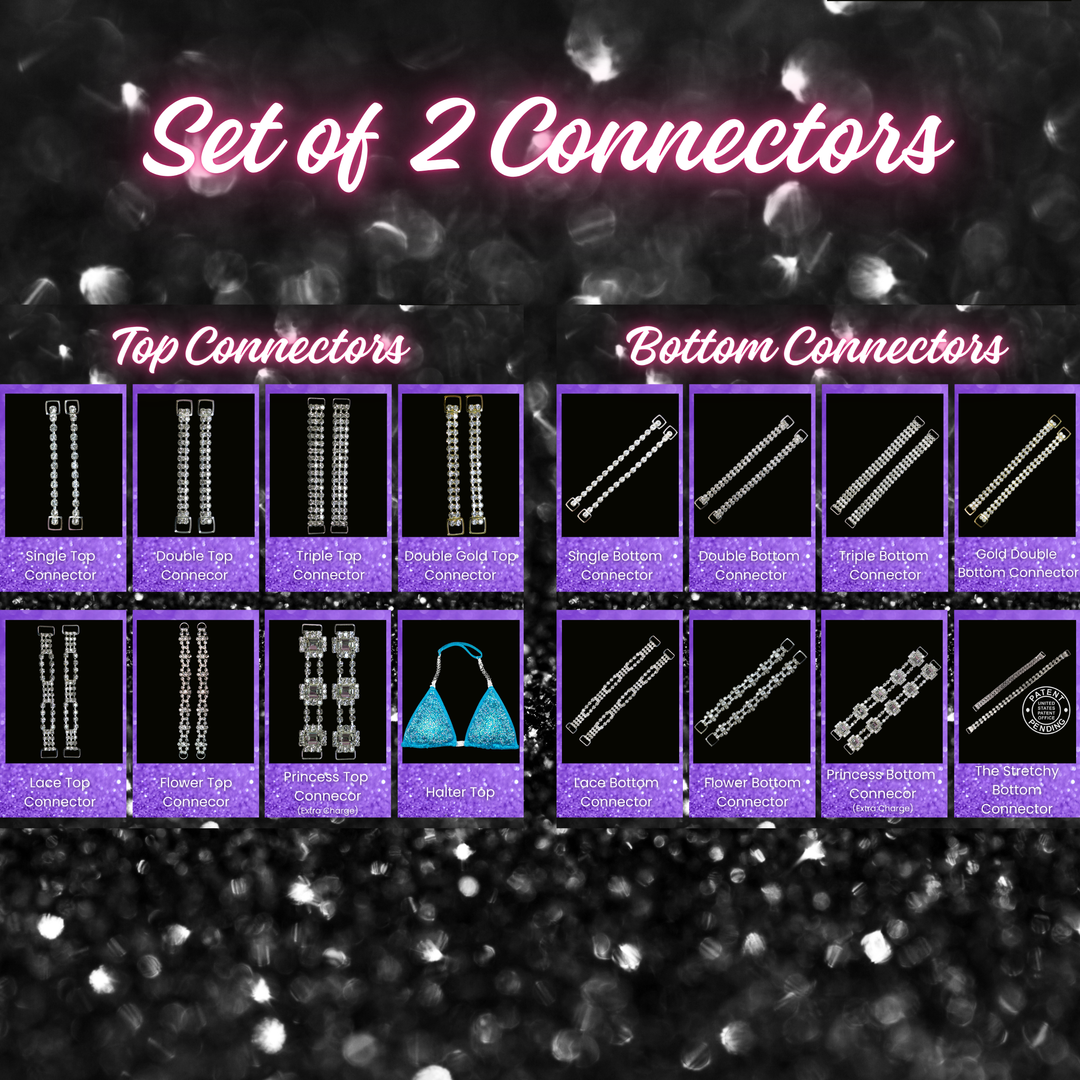 Set of 2 Connectors  Angel Competition BikinisThe best NPC Competition Suits for the Bikini Division, Fit Model Division Suits, and bodybuilding suits.