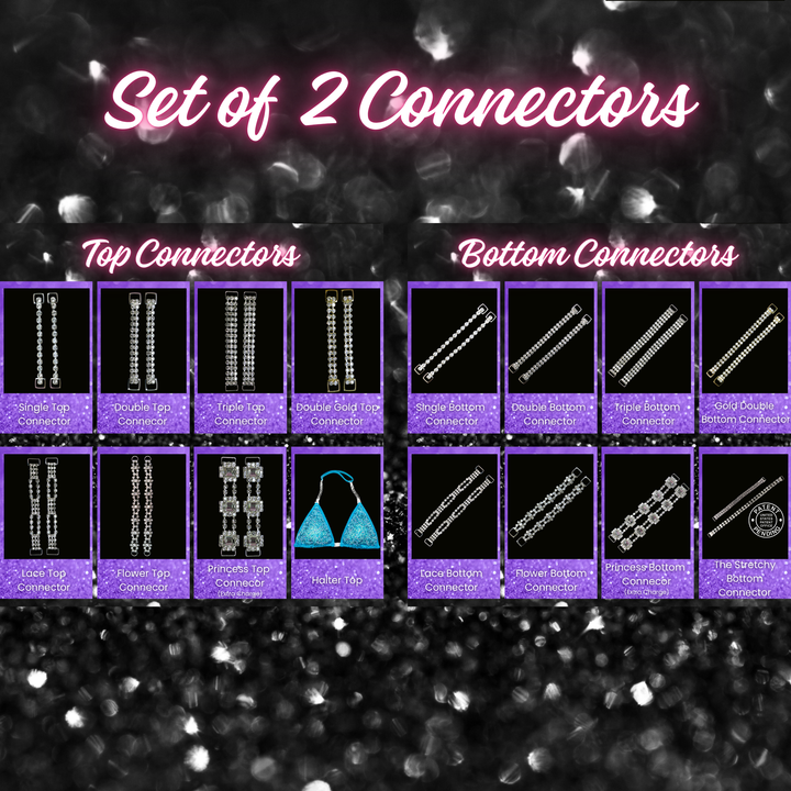 Set of 2 Connectors  Angel Competition BikinisThe best NPC Competition Suits for the Bikini Division, Fit Model Division Suits, and bodybuilding suits.