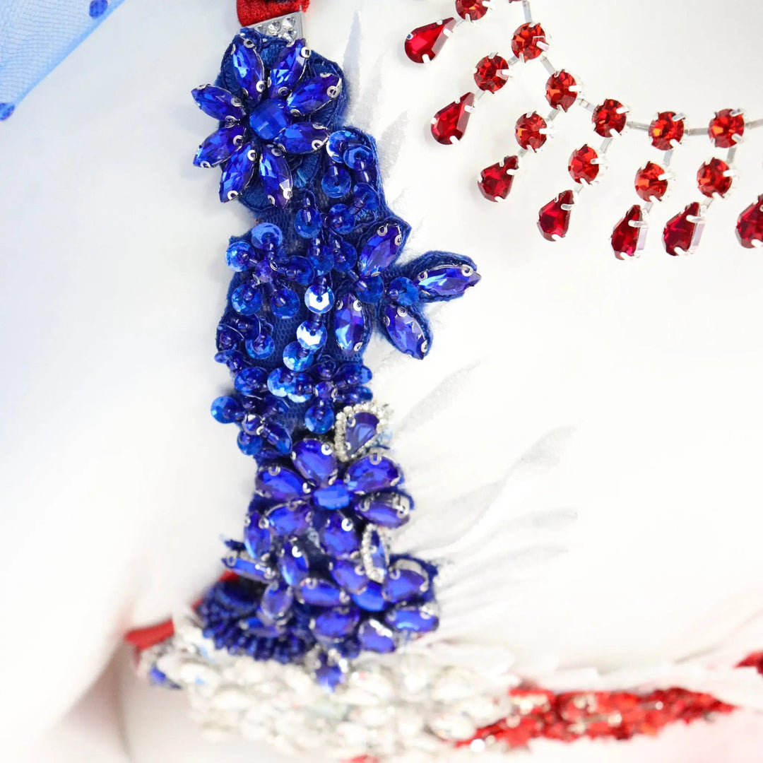 American Red, White & Blue Couture  Angel Competition BikinisNPC Competition Suits