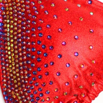 hologram red crystallized custom competition suit that is budget friendly