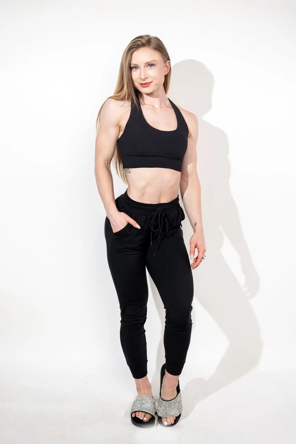 Black Jogger Pants  Angel Competition BikinisNPC Competition Suits