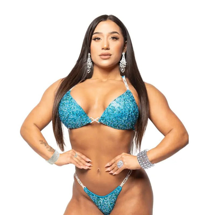 Julia Rene wearing the best stage jewelry for your bodybuilding Fit Model competition