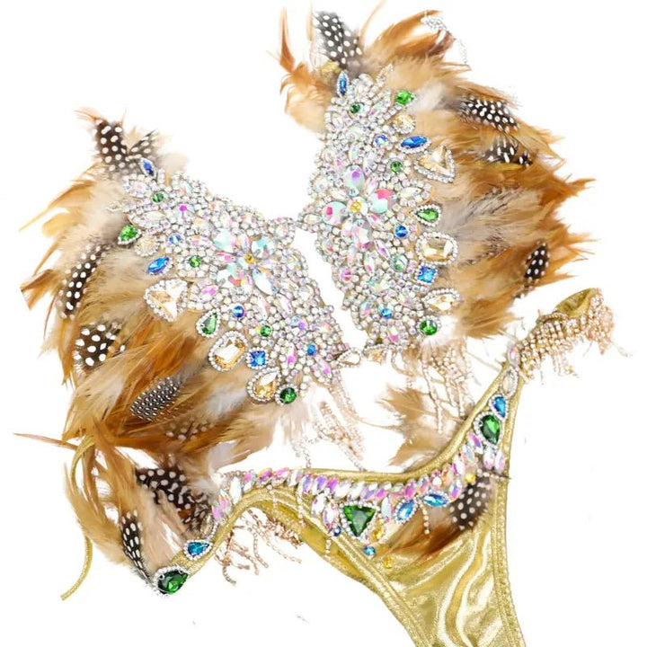 Casey's Golden Goddess Couture  Angel Competition BikinisNPC Competition Suits
