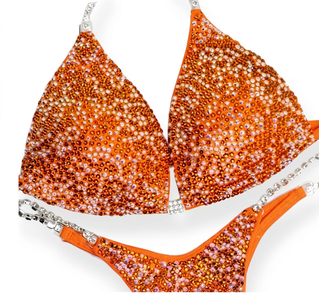 Tangerine Radiance  Angel Competition BikinisThe best NPC Competition Suits for the Bikini Division, Fit Model Division Suits, and bodybuilding suits.