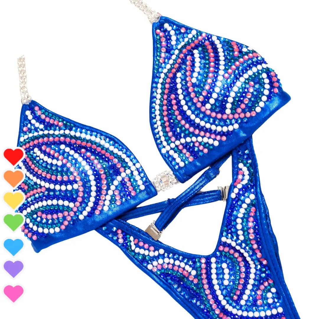 Custom Crystal Swirl  Angel Competition BikinisNPC Competition Suits