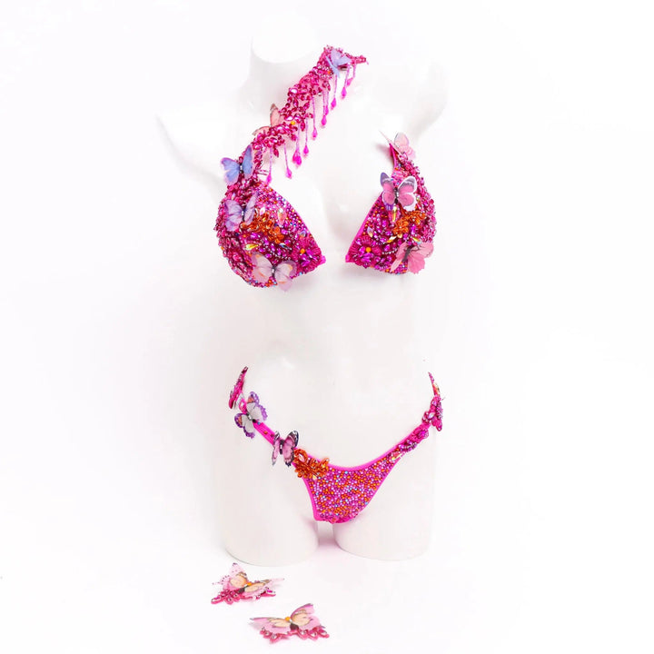 Dustee's Pink Butterfly Couture  Angel Competition BikinisNPC Competition Suits