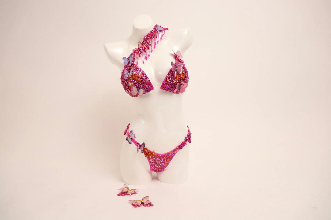 Dustee's Pink Butterfly Couture  Angel Competition BikinisNPC Competition Suits