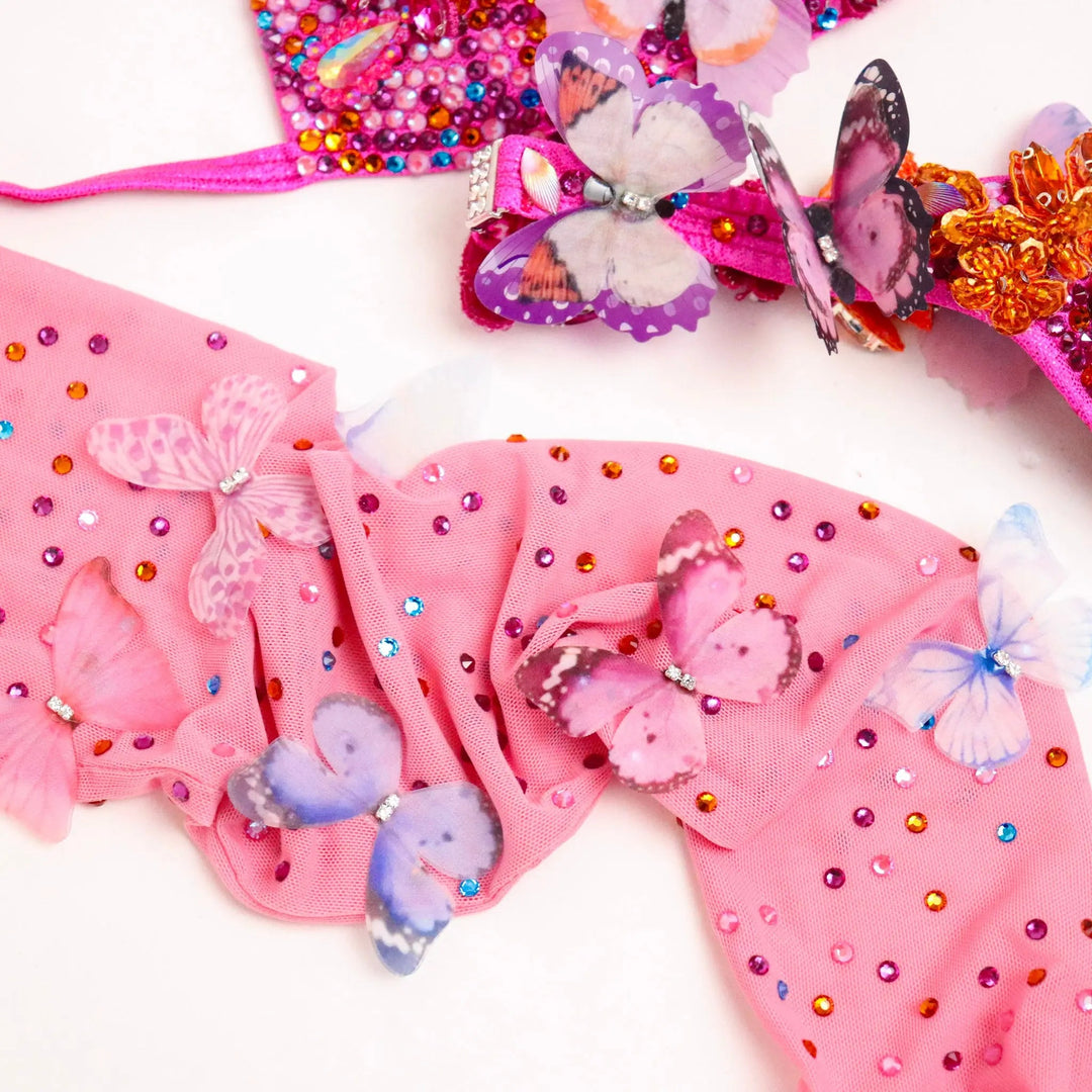 Dustee's Pink Butterfly Couture  Angel Competition BikinisNPC Competition Suits