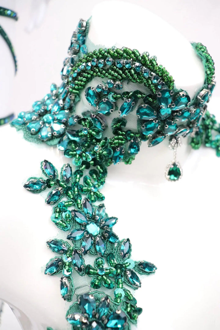 Holly's Emerald Goddess Couture  Angel Competition BikinisNPC Competition Suits