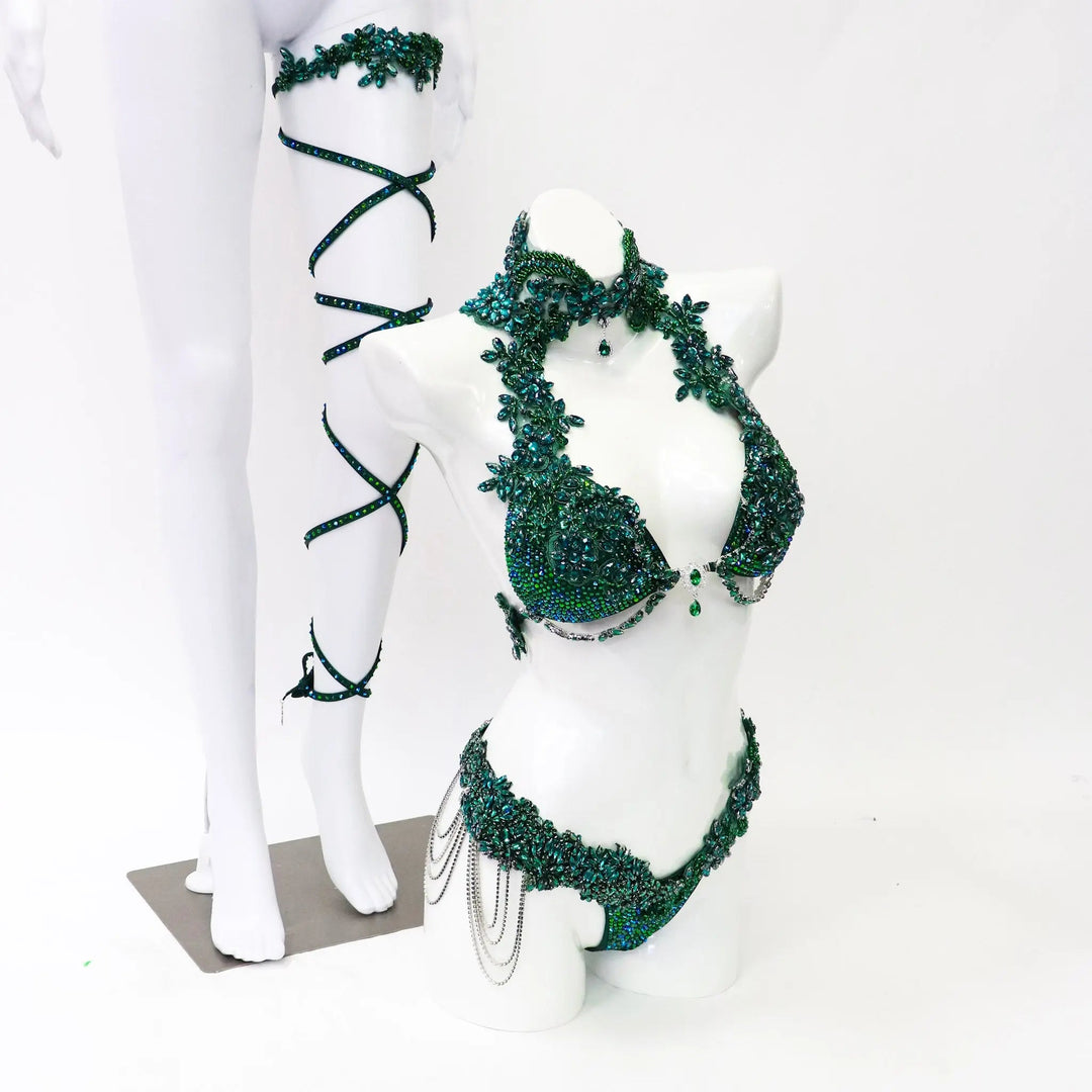 Holly's Emerald Goddess Couture  Angel Competition BikinisNPC Competition Suits